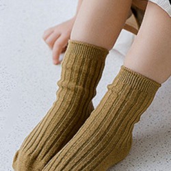 Solid Color Kid Knit Socks 210615624  
