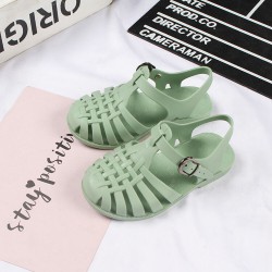 2-4Y Toddler Unisex Candy Color Sandals Breathable Hollow Out PVC Summer Shoes Trendy  Shoes   