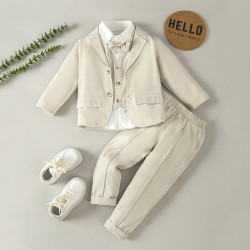 18M-6Y Toddler Boys Suit Sets Blazer & Vest & Shirts & Pants  Boys Clothing   