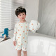 18M-8Y Kids Boys Sets Cartoon Sun Print Long-Sleeved Top And Shorts Split Swimsuit  Trendy Kids Clothing   