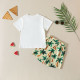 2-7Y Toddler Boys Beach Sets Coconut Tree T-Shirts Shorts  Boys Clothing   