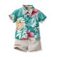 9M-6Y Toddler Boys Beach Sets Tropical Print Shirts & Shorts  Boys Clothing   