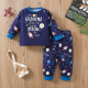 9M-6Y Toddler Boys Long-Sleeved Two-Piece Star Space Printed Loungewear Sets  Boys Clothing   