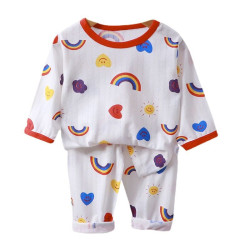 12M-9Y Kids Girls & Boy Intimates & Pajamas Sets Cartoon Print Long Sleeve Top And Pants Kids Clothes  Suppliers   