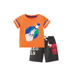 18M-7Y Toddler Boys Rocket Printed T-Shirts & Shorts  Boys Clothes   