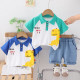 12M-4Y Toddler Boys Dinosaur Print Polo Shirts Denim Shorts Set  Boys Clothing   